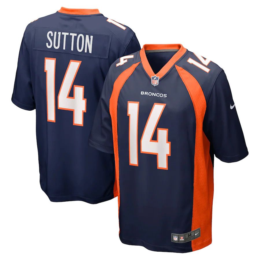 Men Denver Broncos 14 Courtland Sutton Nike Blue Game Player NFL Jersey